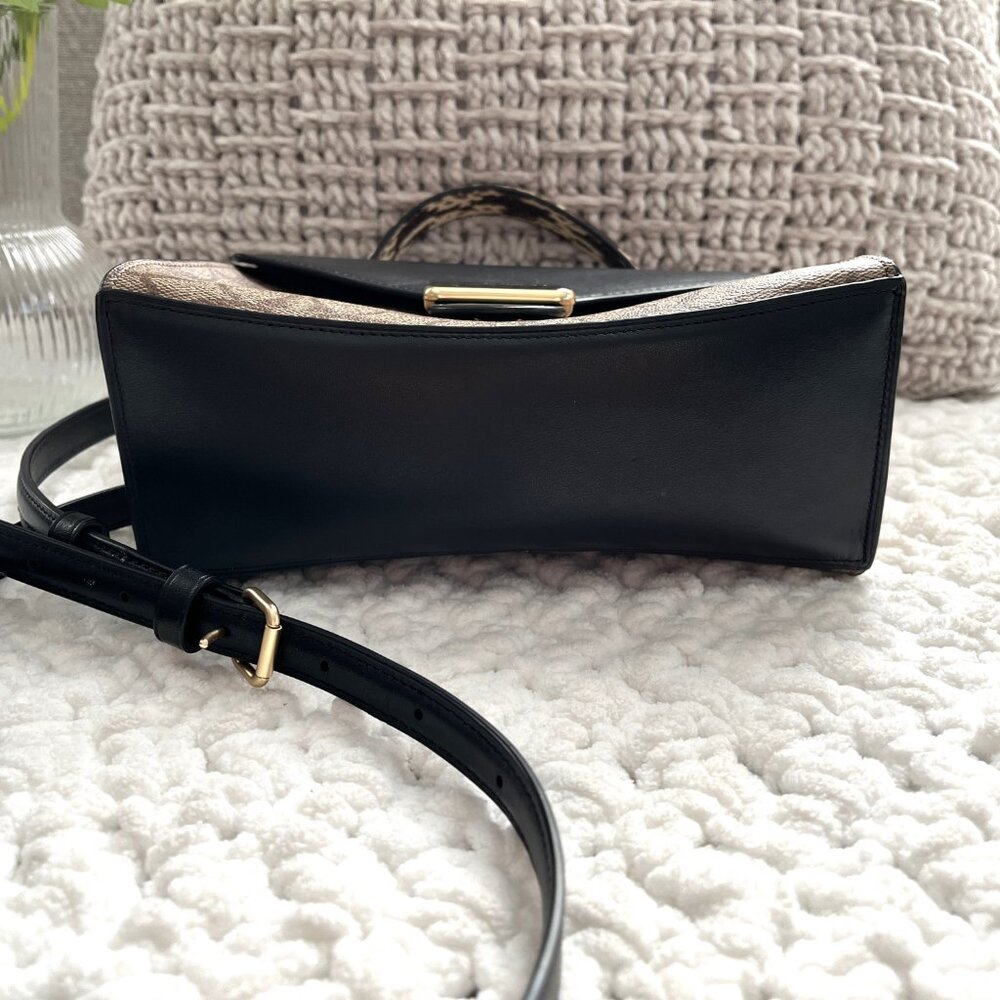 Coach Pepper Satchel in Signature Canvas (Black/Brown) No. C1325 - Picture 9 of 16